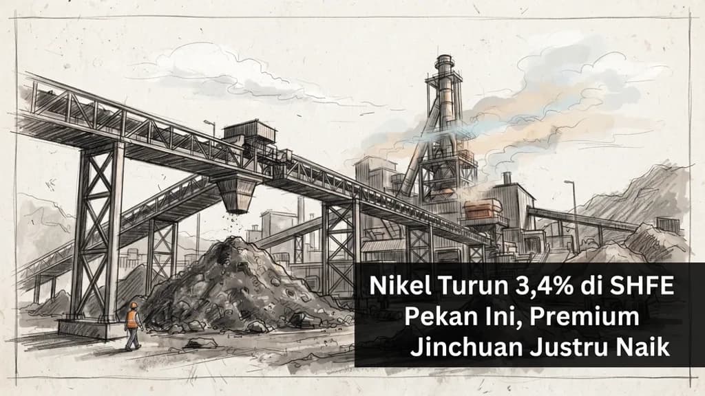 Nikel Turun 3,4% di SHFE Pekan Ini, Premium Jinchuan Justru Naik