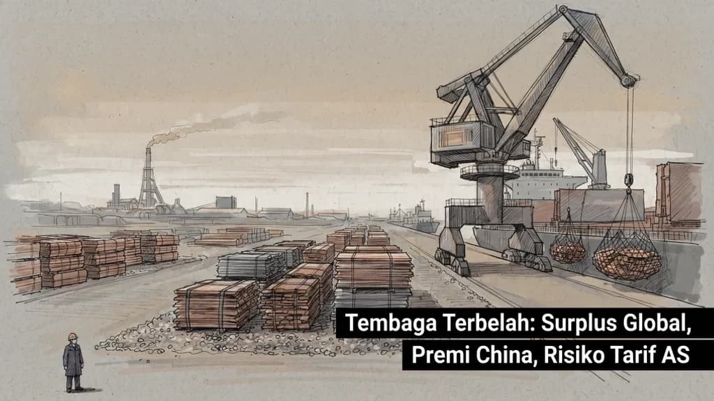 Tembaga Terbelah: Surplus Global, Premi China, Risiko Tarif AS